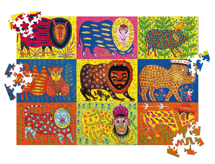 "Beasts by Prymachenko" wooden shaped puzzle
