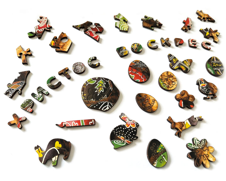 "Pysanky. Ukrainian Easter Eggs" wooden shaped puzzle