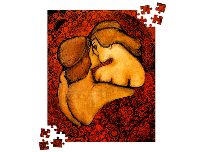 Kiss by Vsevolod Maximovych  — 110/252/520/1014-Piece Cardboard Jigsaw Art Puzzle