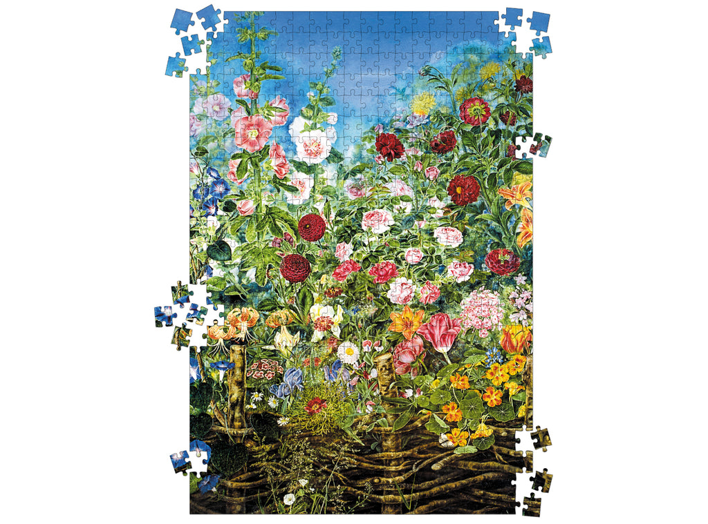 Flowers by the fence by Kateryna Bilokur – Ukrainian Puzzles